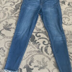 Jennifer Lopez Women's Classic Blue Skinny Jeans Distressed Ankle Size 10